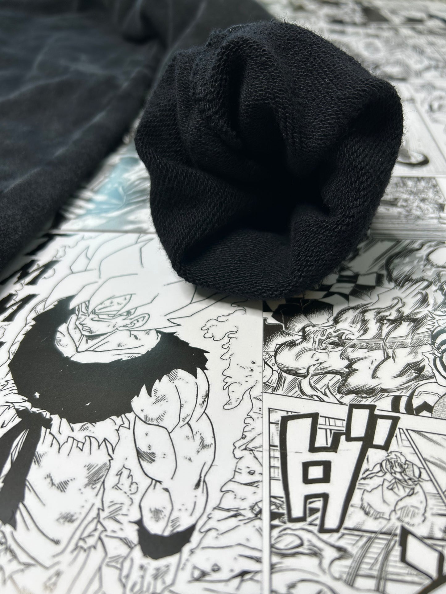 ANIME IS LIFE Black Acid Wash Hoodie