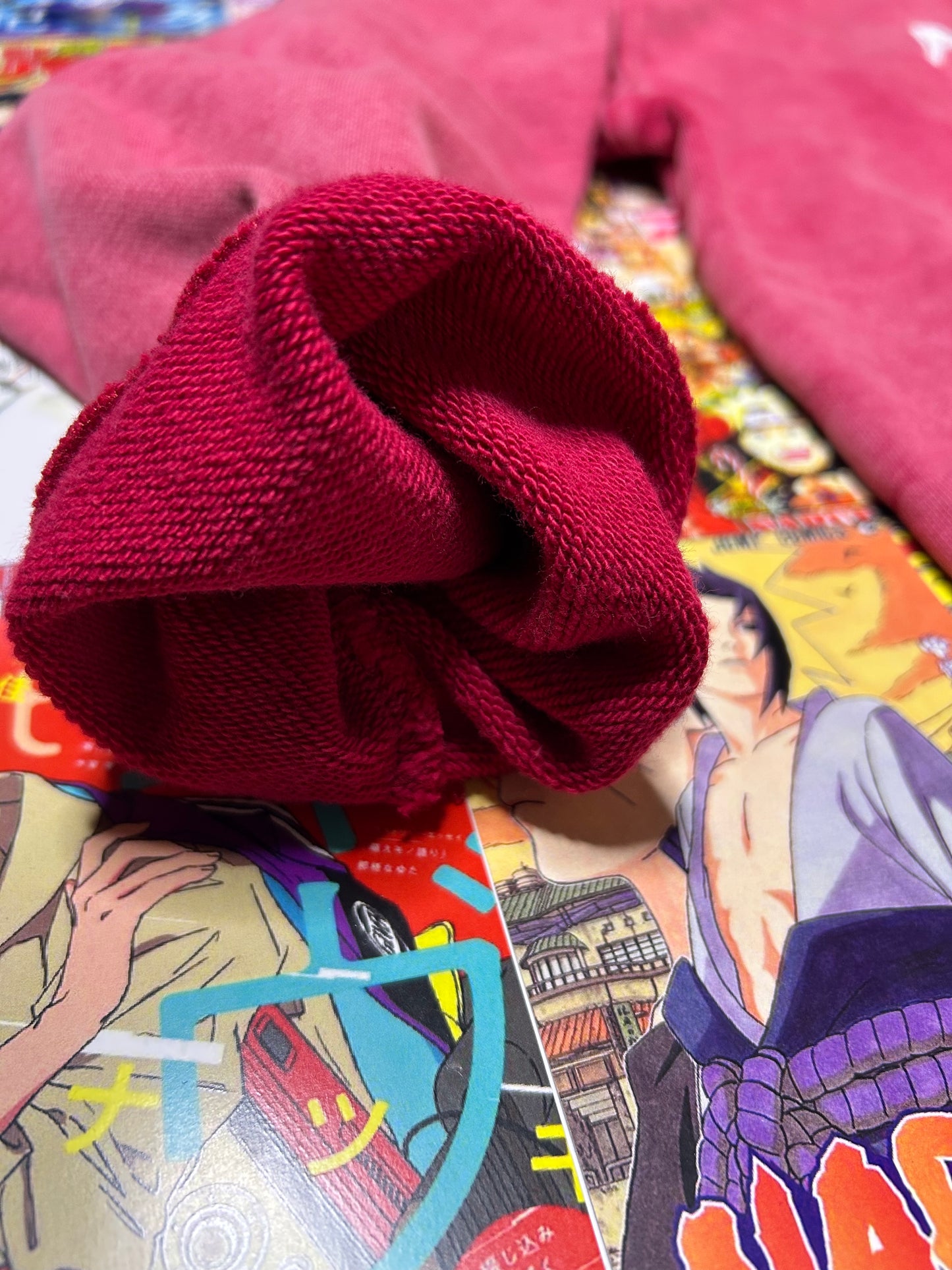 ANIME IS LIFE Rose Acid Wash Hoodie